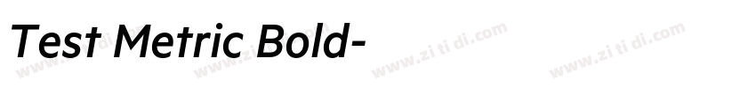 Test Metric Bold字体转换